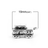 Picture of Zinc Based Alloy 3D Charms Boat Antique Silver 19mm( 6/8") x 8mm( 3/8"), 10 PCs