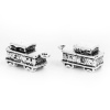 Picture of Zinc Based Alloy 3D Charms Boat Antique Silver 19mm( 6/8") x 8mm( 3/8"), 10 PCs