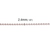 Bild von Edelstahl Kugelkette Kette Halskette Rosegold 75.5cm lang, Kettengröße: 2.4mm, 1 Strang
