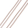 Изображение Ожерелья из Цепочек Розово-золотой, Цепи из Шариков 2.4мм, 75.5см длина, 2.4мм 1 ШТ