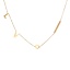 Picture of 304 Stainless Steel Charm Necklace Gold Plated Message " LOVI " 48cm(18 7/8") long, 1 Piece