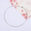 Picture of 304 Stainless Steel Collar Neck Ring Necklace Silver Tone With Removable Ball End Cap 45cm(17 6/8") long, 1 Piece