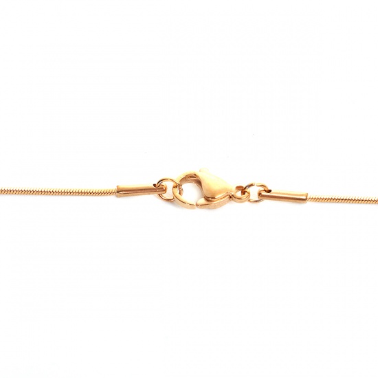 Picture of 304 Stainless Steel Snake Chain Necklace Gold Plated 45.5cm(17 7/8") long, Chain Size: 0.8mm, 1 Piece