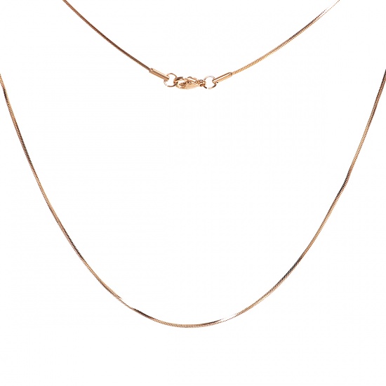 Immagine di 1 Pz Placcatura Sottovuoto PVD Ecologica Elegante Semplice Oro Placcato 304 Acciaio Inossidabile Catena di Serpente Collana Unisex Regalo 45cm Lunghezza, Dimensione della Catena: 1.1mm