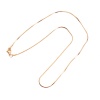 Bild von 1 Strang Umweltfreundliche PVD-Vakuumbeschichtung Elegant Einfach Vergoldet 304 Edelstahl Schlangenkette Halskette Unisex Geschenk 45cm lang, Kettengröße: 1.1mm
