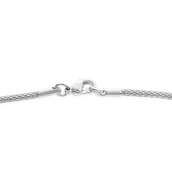 Picture of 304 Stainless Steel Lantern Chain Necklace Silver Tone 45cm(17 6/8") long, Chain Size: 1.9mm, 1 Piece