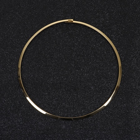1 Pièce Collier Tour de Cou en 304 Acier Inoxydable Placage sous Vide Doré Pouvoir Ouvrir 45.5cm long