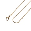 Picture of 304 Stainless Steel Snake Chain Necklace Gold Plated 51cm(20 1/8") long, Chain Size: 1.3mm, 1 Piece