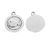 Picture of Ocean Jewelry Zinc Based Alloy Charms Whale Animal Antique Silver Round 18mm( 6/8") x 15mm( 5/8"), 30 PCs