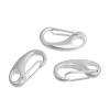 Picture of Zinc Based Alloy Lobster Clasp Findings Silver Plated 25mm x 12mm, 5 PCs