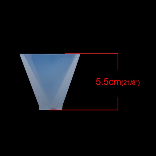 Immagine di Silicone Muffa della Resina per Gioielli Rendendo Piramide Bianco 55mm x 55mm, 1 Pz