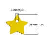 Immagine di Tre-Laminati Charm Charms Stella a Cinque Punte Giallo 28mm x 25mm, 50 Pz