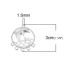 Picture of Zinc Based Alloy Chandelier Connectors Dolphin Animal Silver Plated Round 30mm x 25mm, 10 PCs