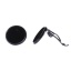 Immagine di Ottone clip orecchio Accessori Tondo Nero Basi per Cabochon (Addetti: 12mm) 16mm x 14mm, 10 Pz