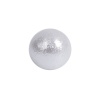 Image de Perle de Coton Rond Blanc, 6mm, Taille de Trou: 1.4mm, 5 Pcs