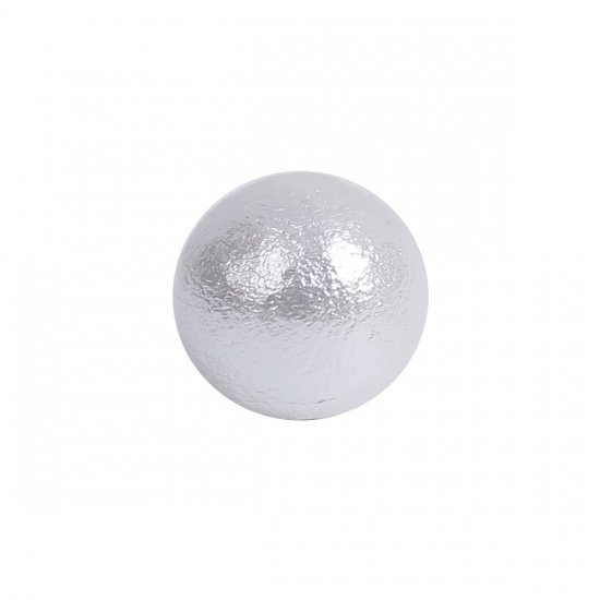 Picture of Cotton Pearl Beads Round White About 6mm, Hole: Approx 1.4mm, 5 PCs