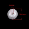 コットンパール ビーズ 円形 白 約 6mm、 穴：約 1.4mm 5 個 の画像