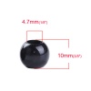 CCB プラスチック ヨーロピアンスタイル ビーズ 円形 黒 約 10mm直径、 穴：約 4.7mm、 200 個 の画像