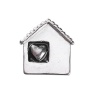 Immagine di Lega di Zinco ( non poroso ) Patch decorativa Casa Argento Antico Cuore 12mm x 11mm , 10 Pz