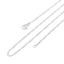 Picture of 304 Stainless Steel Braided Rope Chain Necklace Silver Tone 51cm(20 1/8") long, Chain Size: 1.7mm, 1 Piece