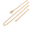 Picture of 1 Piece Vacuum Plating 304 Stainless Steel Braided Rope Chain Necklace For DIY Jewelry Making Gold Plated 50.5cm(19 7/8") long, Chain Size: 1.6mm