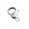 Picture of 304 Stainless Steel Lobster Clasp Findings Silver Tone 12mm x 7mm, 200 PCs