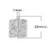 Picture of Brass Wire Charms Square Silver Plated Hollow 23mm( 7/8") x 20mm( 6/8"), 5 PCs