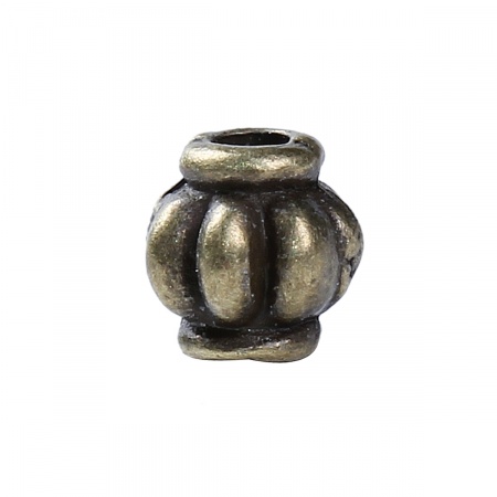 Zinc Based Alloy 3D Beads Lantern Antique Bronze 4mm x 4mm, Hole: Approx 1.3mm, 500 PCs