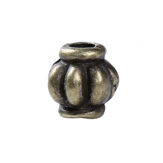 Picture of Zinc Based Alloy 3D Beads Lantern Antique Bronze 4mm x 4mm, Hole: Approx 1.3mm, 500 PCs