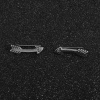 Picture of Ear Climbers/ Ear Crawlers Silver Tone Arrow 25mm(1") x 7mm( 2/8"), Post/ Wire Size: (21 gauge), 5 Pairs