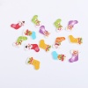 Picture of Three-ply Board Sewing Buttons Scrapbooking Two Hole Christmas Stocking At Random 29mm(1 1/8") x 18mm( 6/8"), 50 PCs