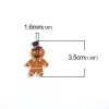 Picture of Three-ply Board Sewing Buttons Scrapbooking Two Hole Christmas Ginger Bread Man Brown 35mm(1 3/8") x 21mm( 7/8"), 50 PCs