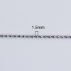 Bild von 316L Edelstahl Kugelkette Kette Halskette Silberfarbe 46.5cm lang, Kettengröße: 1.5mm, 3 Strange