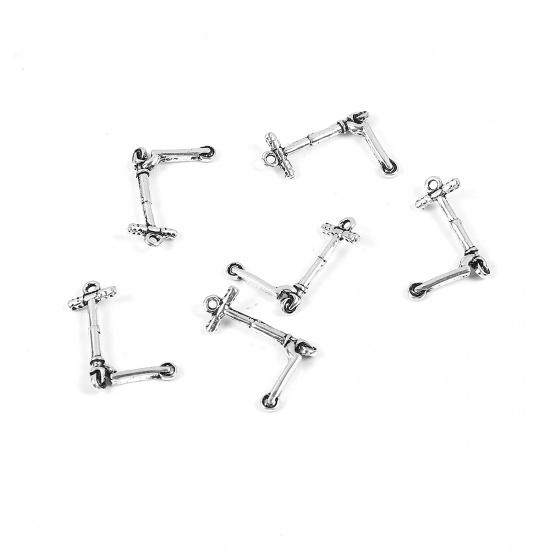 Picture of Zinc Based Alloy Charms Scooter Antique Silver 23mm( 7/8") x 16mm( 5/8"), 20 PCs