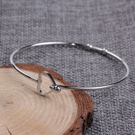 Picture of Stainless Steel Bangles Bracelets Heart