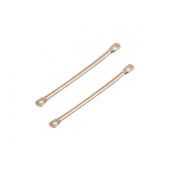 Picture of Brass Balance Bar Connectors Rectangle Gold Plated 20mm( 6/8") x 2mm( 1/8"), 50 PCs                                                                                                                                                                           