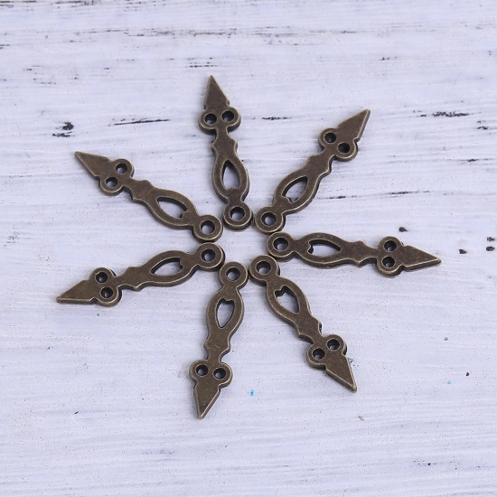 Image de Breloque en Alliage de Zinc Aiguille Bronze Antique 26mm x 6mm, 50 Pcs