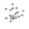 Bild von Messing Zwischenperlen Spacer Perlen Metallische Kugel Silberfarbe ca. 4mm D., Loch:ca. 1.5mm, 100 Stück                                                                                                                                                      