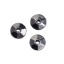 Picture of Zinc Based Alloy Spacer Beads Round Gunmetal Faceted About 6mm Dia, Hole: Approx 1mm, 300 PCs