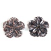 Picture of Iron Based Alloy Embellishments Flower Antique Copper Filigree Carved (Can Hold ss10 Pointed Back Rhinestone) 50mm(2") x 50mm(2"), 10 PCs