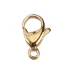 Picture of 304 Stainless Steel Lobster Clasp Findings Gold Plated 13mm( 4/8") x 8mm( 3/8"), 5 PCs