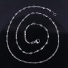 Image de Colliers en 304 Acier Inoxydable Chaîne Maille Carambole Argent Mat 50cm Long, Taille de chaîne: 5x2.3mm, 1 Pièce