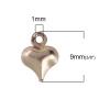 Picture of Brass Charms Heart Gold Plated 9mm( 3/8") x 6mm( 2/8"), 100 PCs                                                                                                                                                                                               