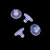 Imagen de Espalda tapones de oído Accesorios de pendiente Silicona , Transparente y 10mm x 7mm, 200 Unidades