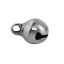 Bild von Messing Charms Anhänger Weihnachten Jingling Schelle Silberfarbe 9mm x 6mm, 200 Stück