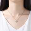 Bild von Kupfer Halskette Silberfarbe Herz 46.5cm lang, 1 Strang