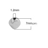Bild von Zinklegierung Zwischenperlen Spacer Perlen Unregelmäßig Antiksilber 7mm x 6mm, Loch:ca. 1.2mm, 100 Stück