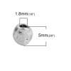 亜鉛合金 スペーサー ビーズ 円形 銀古美 5mm x 5mm、 穴：約 1.8mm、 200 個 の画像