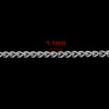 Picture of Sterling Silver Link Curb Chain Necklace Silver 41cm(16 1/8") long, Chain Size: 1.1mm, 1 Piece