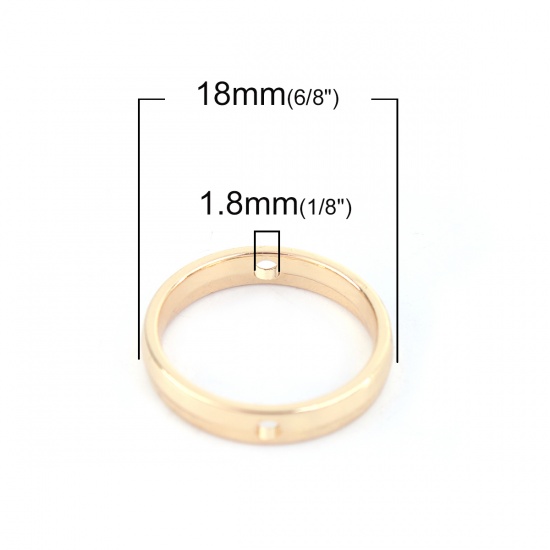 Picture of Zinc Based Alloy Beads Frames Circle Ring Gold Plated (Fits 14mm Beads) 18mm Dia, 10 PCs